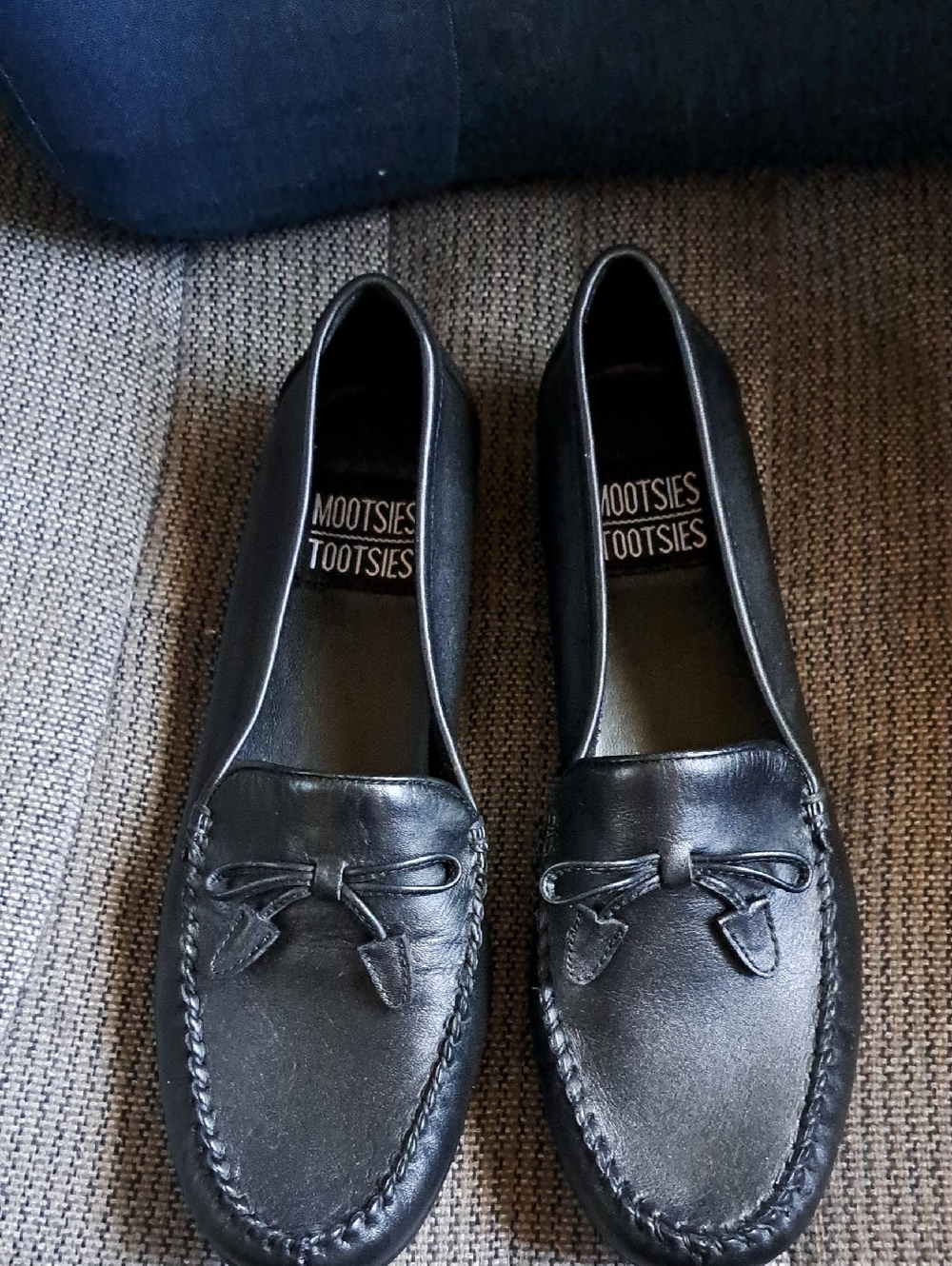 Mootsies Tootsies Black Leather Flats
